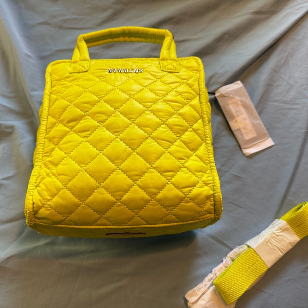 NWT MZ Wallace Acid Yellow Metro Mini Box Tote